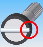 El pasador elástico en espiral une el eje al rotor