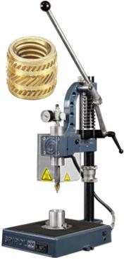 SPIROL Serie 29 Insertos simétricos y máquina Modelo HM de instalación manual por calor