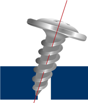 Tornillo desalineado